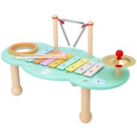POP Table musicale en bois enfant jouet d'éveil musical Montessori Collection animaux de la forêt