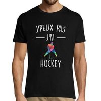 T t-shirt Homme Évolution Humanité Hockey | Tee t-shirt Humour Fun Drôle | Collection Sport et activité