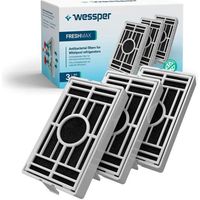 3X Wessper Filtre antibactérien pour réfrigérateur Whirlpool, Indesit, IKEA, KitchenAid, Hotpoint. Compatible avec Microban ANT001