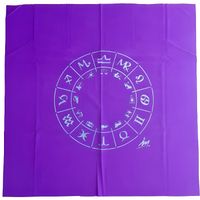 Tapis de cartomancie violet - WLM - Zodiac - 75 cm x 75 cm - Mixte - Adulte