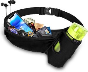 Ultimate Performance Sac Banane Pour Jogging - Ceinture Néoprène Réglable Avec Poches Zippées Et Détails Réfléchissants