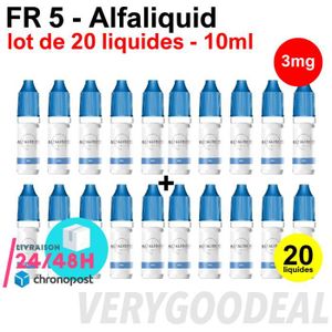 LIQUIDE Eliquid FR5 3mg lot de 20 liquides ALFALIQUID