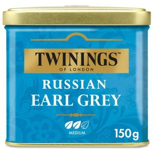 THÉ LOT DE 6 - TWININGS - Thé noir Russian Earl Grey Vrac - boite de 150 g