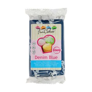 AIDE PÂTISSERIE Pâte à sucre bleu jean 250g - FunCakes  