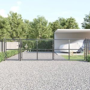 PORTAIL - PORTILLON LEX Portillons - Portal de jardin maille anthracite 500x175 cm acier galvanisé - Qqmora - TKB0349