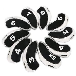 ENTRETIEN GOLF Clubs de golf couvre-tête de fer numéro impression fers couvre-tête ensemble blanc 10 pièces ajustement universel tous les clubs de