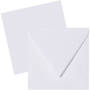 Cartes Et Enveloppes, 15x15 cm, 16x16 cm, Couleurs Pastel, 50 Set