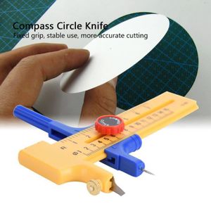 BOUSSOLE - COMPAS Tbest Coupe-cercle de boussole Compas Circle Cutter, outil de couteau de coupe d'image de coupe ronde rond bricolage consommable
