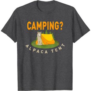 TENTE DE CAMPING : Alpaca The Tent - Camp De Plein Air Pour Lamas T-Shirt[W2747]