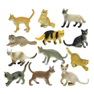 Lot 12PCS Petit Chat Plastique Figures de Simulation Cadeau Jouet Enfant Coloré