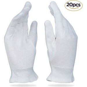 Gant coton blanc Polyco Healthline (lot 10 paires) taille M GI/NCWO