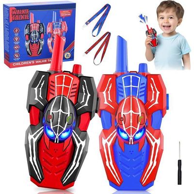 Talkie-walkie Dinosaure Pour Enfants – 2 Pièces Rechargeables, Portée 500 M, Bracelet Ajustable