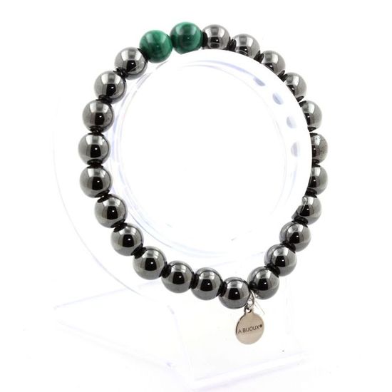 Bracelet Perles En Améthyste Et Hématite 8 Mm - Fabriqué En France, Marque A Bijoux, Neuf Avec étiquettes