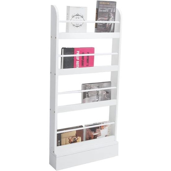 Biblioth que Verticale Murale tag re De Livre Moderne 4 Niveaux 