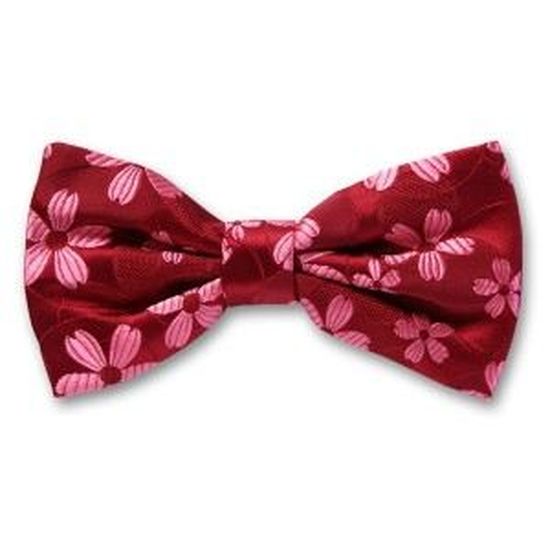 Noeud Papillon Robert Charles Soie Rose - Fabriqué En Italie, 13x7.5cm, Référence 3895