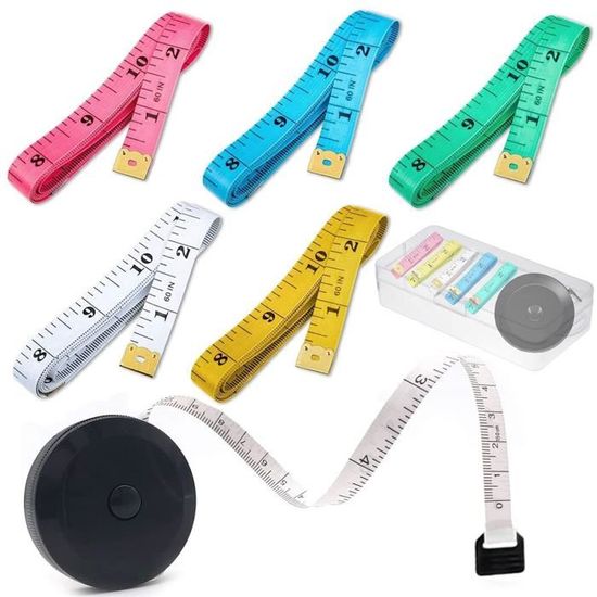 Ruban à Mesurer 3M Souple Rétractable Double Face - Règle Flexible Pour Couture, Tailleur Et Mesures Corporelles