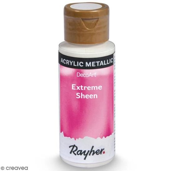Peinture acrylique métallisée - Extreme Sheen Rayher - 59 ml - Peinture  acrylique métallisée - Creavea