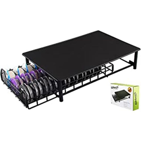 Support Range-Capsules Tassimo - Organisateur Pour 60 Dosettes + Plateau Antidérapant Pour Machine à Café