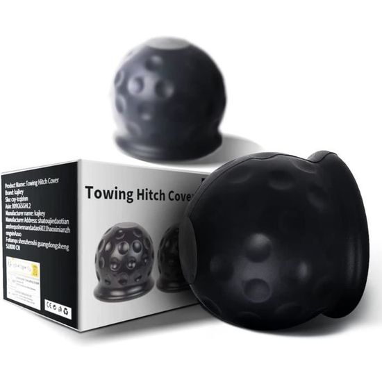 Lot De 4 Couvercles De Boule D'attelage Remorque - En Caoutchouc, Pour Diamètre 50mm, Protection Anti-rouille - 4
