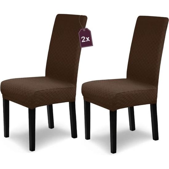 Housse Elastiche Per Sedie Marie - Set Da 4 Nere, Coprisedie Anti-macchia Per Salotto E Cucina - Foto 7