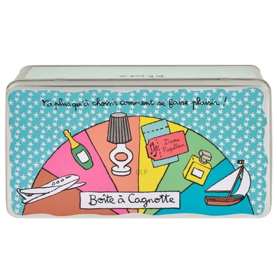 Boîte à Cagnotte TES PROJETS Bleu Collecte Idée Cadeau Original pour