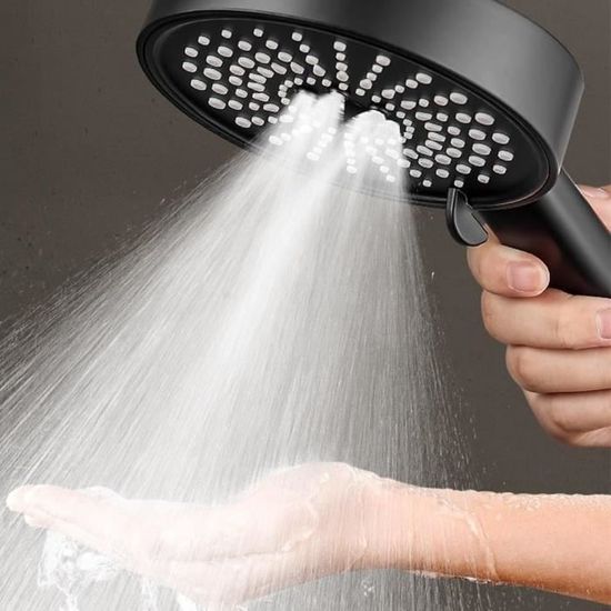 Pommeau De Douche Haute Pression 120 Mm - 5 Modes, Anti-Calcaire | Économie D'Eau, Pour Basse Pression | Installation Facile, Nettoyage Simple - 6