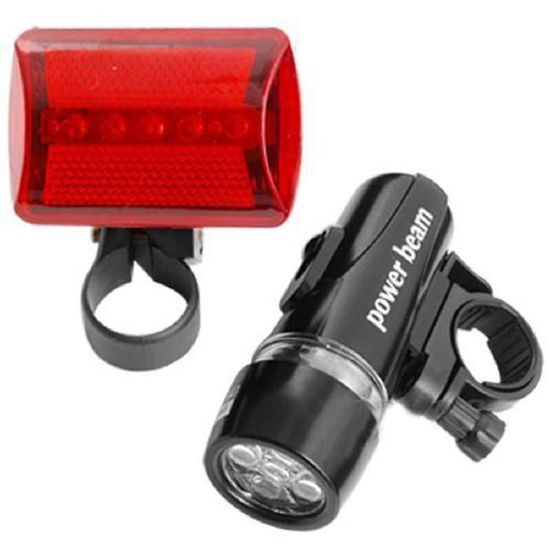 Lampe Vélo Avant LED - 4 Mini Lampes Silicone étanches - Rouge Et Blanc - Sécurité Nuit, Camping, Accessoire