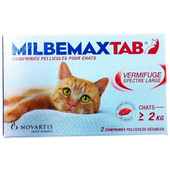 Milbemax Tab Chat 2 Cps Cdiscount Animalerie