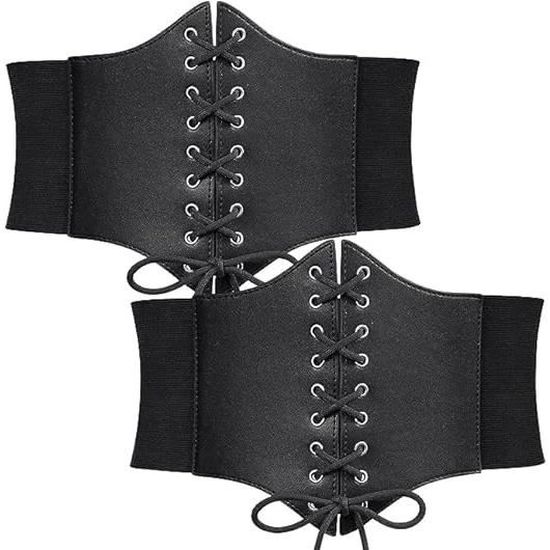 Ceinture Corset à Lacets Pour Femme - Style Rétro, Réglable, Avec Collier Choker Inclus - 5
