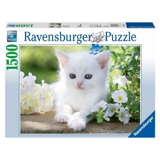 Puzzle Ravensburger Chaton Blanc - 1500 pièces - Pour Adultes