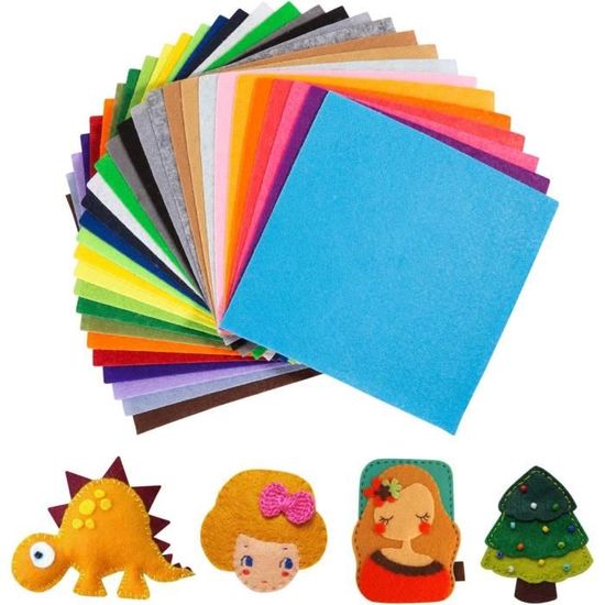 flintronic Lot de 15 Feuilles de Feutrine Multicolores 20x30cm, Tissu en Feutre 2 mm Souple pour Loisirs Créatifs, Bricolage, Couture, Projets d'Art et Artisanat
