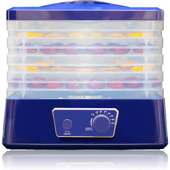 Déshydrateur Alimentaire 6 Plateaux En Inox - Température Réglable 30-85°C, Minuterie 0,5-24h, Puissance 400W
