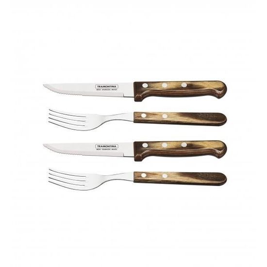 6 Forchette Gaucho Tramontina - Per Barbecue E Grigliate, Con Manico In Legno - Foto 6