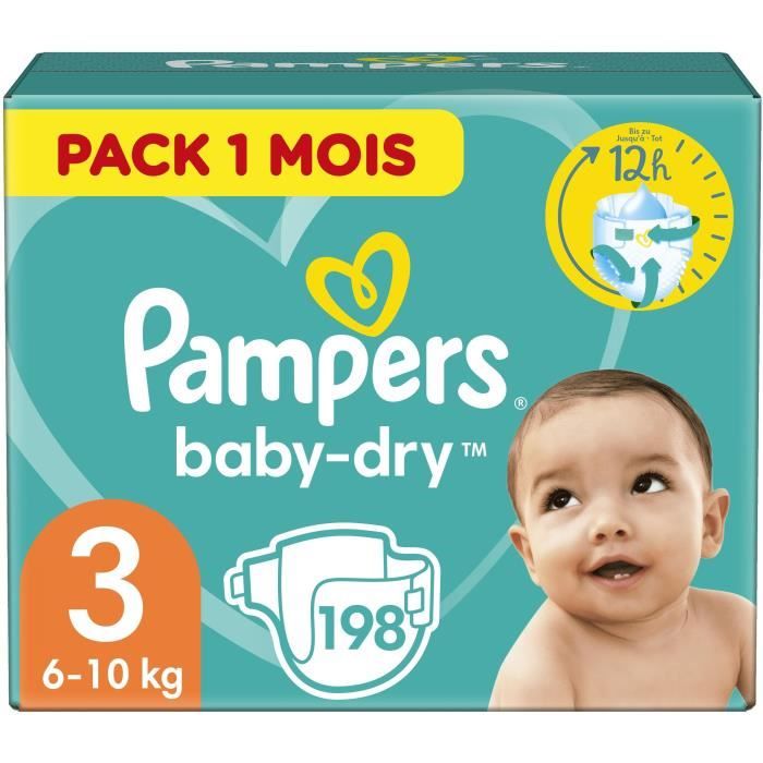 Pampers Baby Dry Taille 3 6 A 10 Kg 198 Couches Format Pack 1 Mois Cdiscount Puericulture Eveil Bebe Pampers Baby Dry Taille 3 6 A 10 Kg 198 Couches Format Pack 1 Mois Cdiscount Puericulture Eveil Bebe