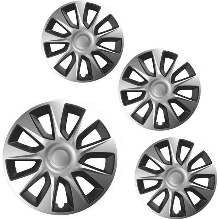 - ENJOLIVEUR ENJOLIVEURS 16- 16 POUCES ARGENT & NOIR STRATOS Lot de 4 piéce