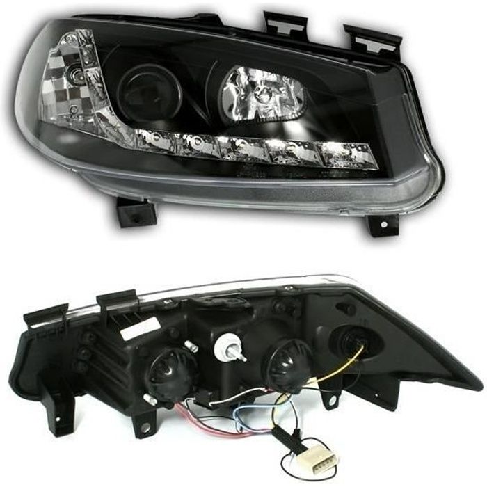 2 FEUX PHARE AVANT DEVIL EYES POUR RENAULT MEGANE 2 PHASE 1 DE 09/2002 A 12/2005