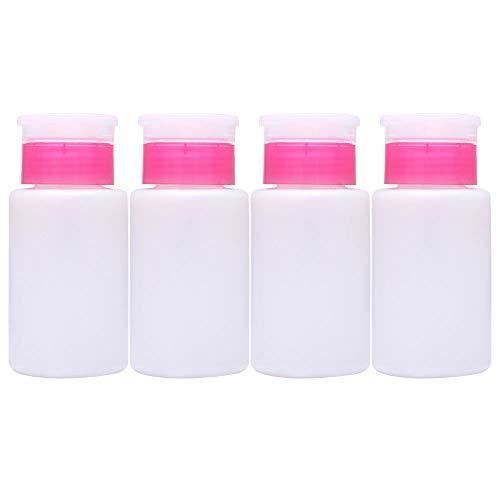 Wenxiaw Cleaner Ongles Degraissant Flacon Poussoir Flacon Pompe Vide Plastique Flacons de Dissolvant pour Vernis à Ongles et Démaqui