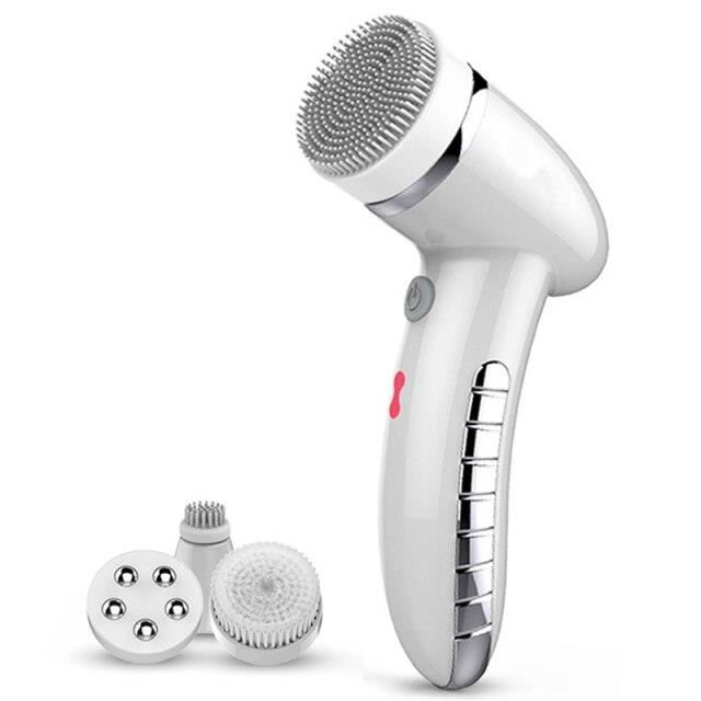Brosse de nettoyage électrique pour le visage Machine de nettoyage de points noirs à rotation de 360 degrés WHITE -MEAI852