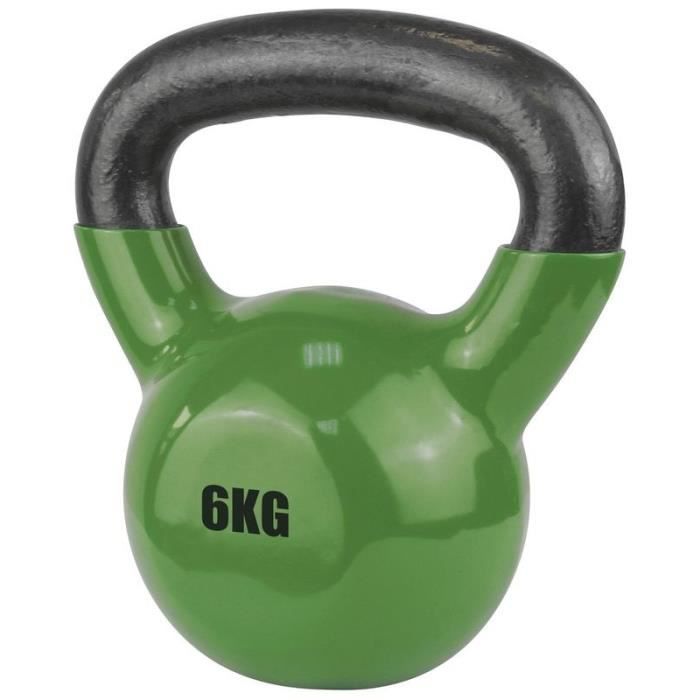 Urban Fitness kettlebell 6 kg acier/vinyle noir/vert