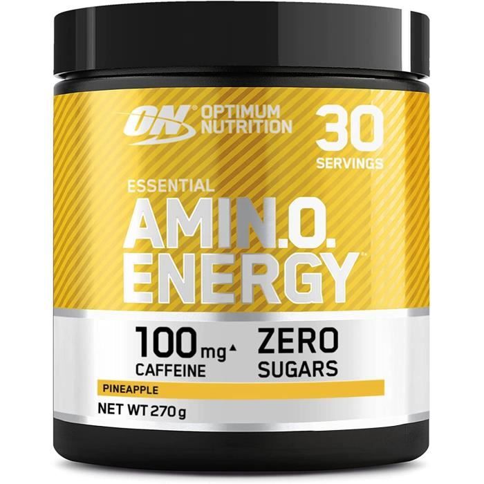 Amino EnergyPre workout en PoudreEnergy Drink avec Bêta-AlanineVitamine CCaféine et Acides AminésSaveur Orange30 Portions270gl'Emb