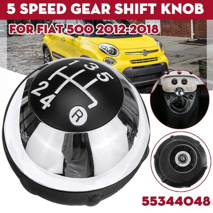 Pièces Auto,5 vitesse Voiture Chrome Pommeau de levier de vitesse Pour Fiat 500 2012 2013 2014 2015 2016 2017 2018 Automatique