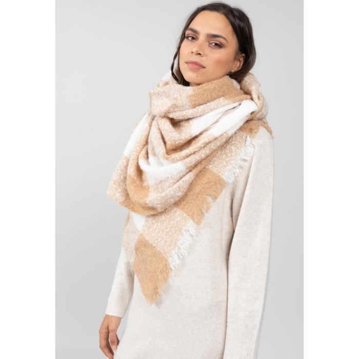Echarpe femme Deeluxe claudette - marron camel - TU