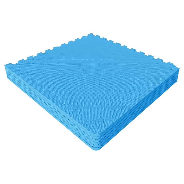 6 tapis de protection en mousse - épaisseur 1,2cm - 12 pièces d'about - Bleu
