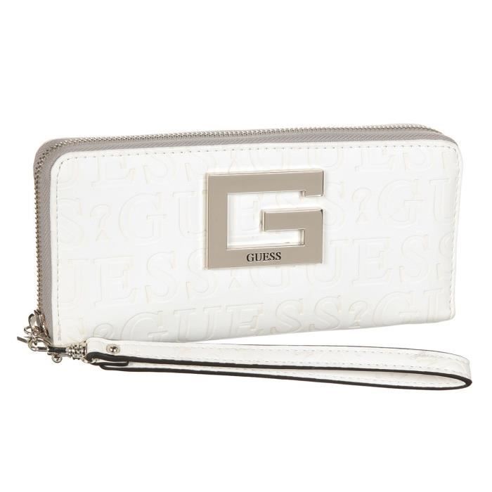 GUESS - porte feuille femmme blanc