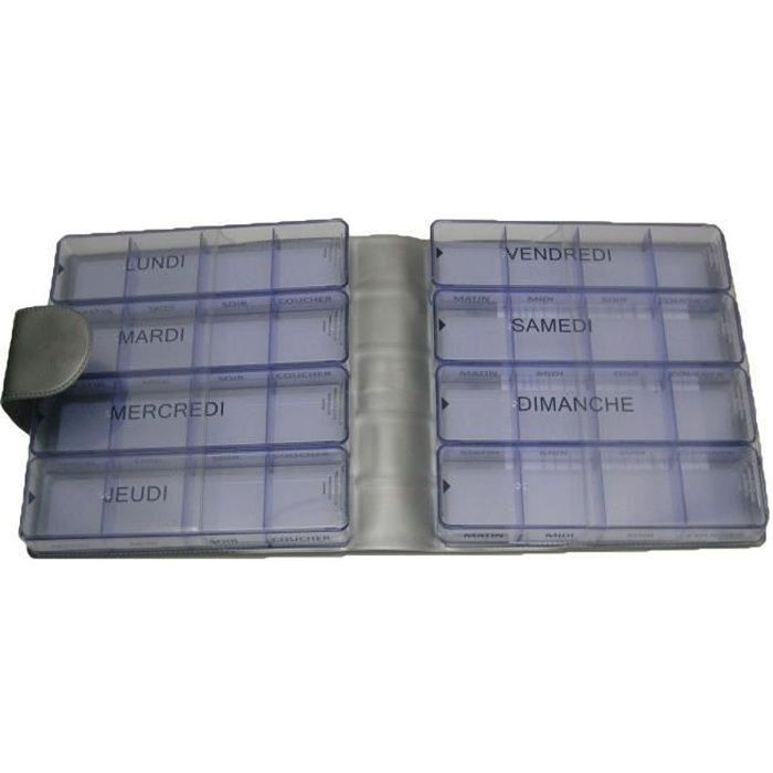 Pilulier semainier MEDIMAX - LUXE GRAY (argent)