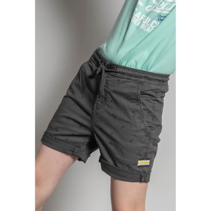 DEELUXE Short à imprimé palmiers CLOUD Charcoal
