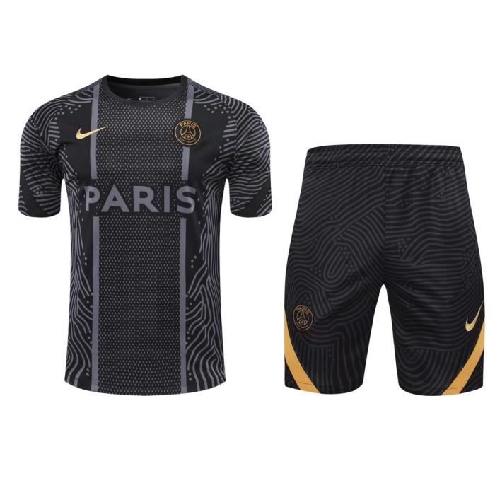 Maillot PSG Football Training Hauts + Short Adulte Kit.