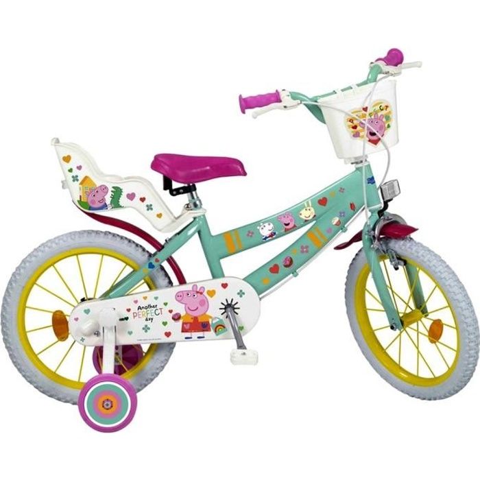 Velo 16 pouces Peppa Pig Disney Fille 5/7 ans
