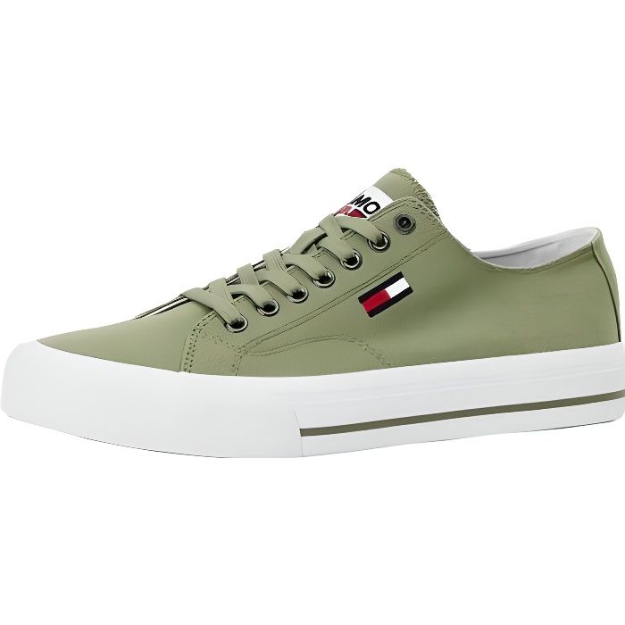 Baskets Homme Tommy Hilfiger ref 52273 L9K Vert