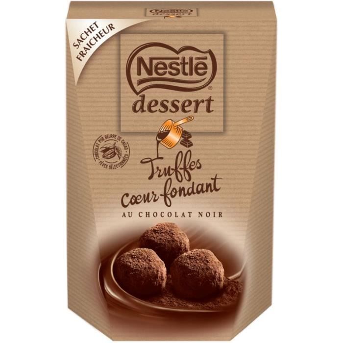 Nestle Dessert Truffes cœur fondant -Chocolat noir 250g